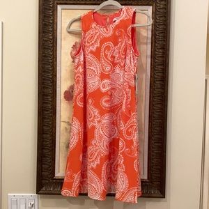 🧡Studio One- NEW orange paisley swing dress